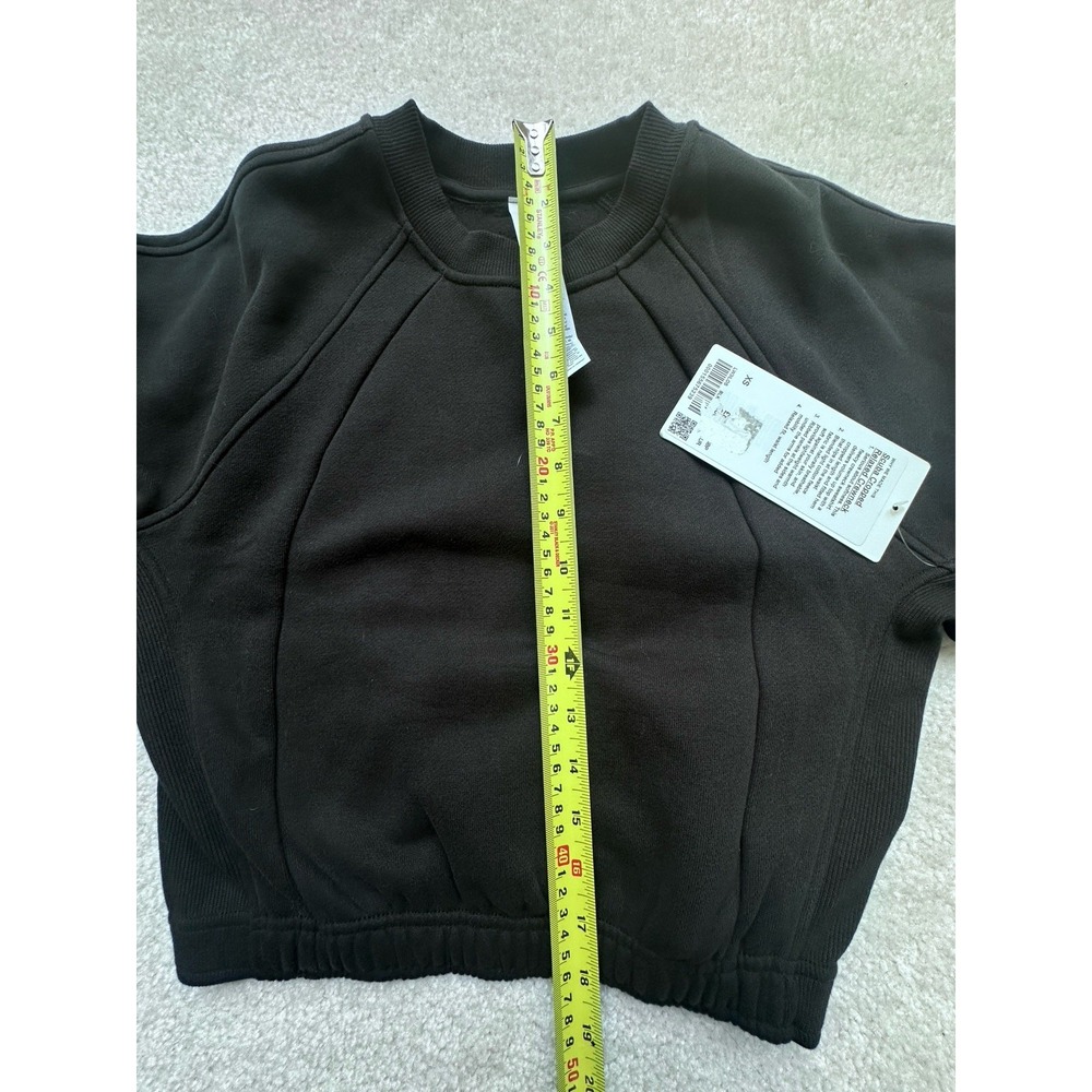 NWT Lululemon Scuba Cropped Relaxed Crewneck Black XS - Picture 9 of 10